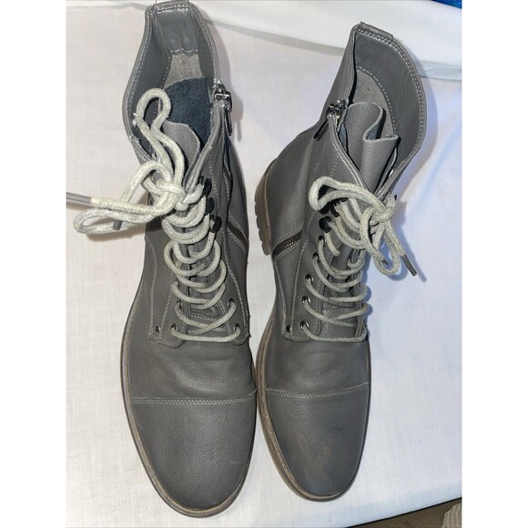 J 75 By Jump Men’s Ankle Boots Sz 13 M Gray Leather Grunge Streetwear Going Out - Picture 4 of 12